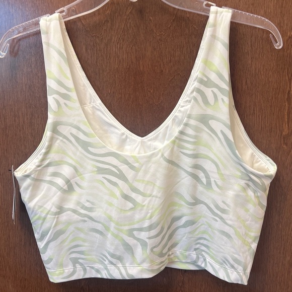 124. ID Ideology Women's Fluid Zebra Printed Cropped Tank Top, Size Large, NWT - Picture 5 of 14